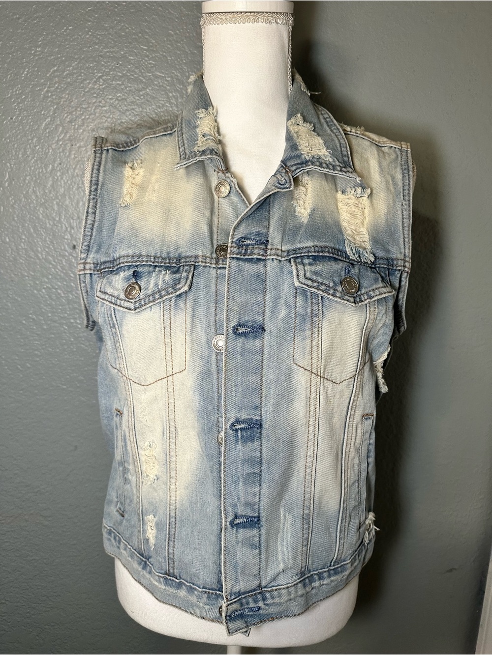 Almost Famous Distressed Jean Jacket